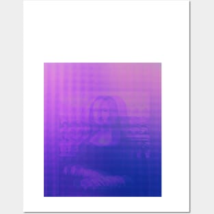 Glitchy Trippy Mona Lisa Posters and Art